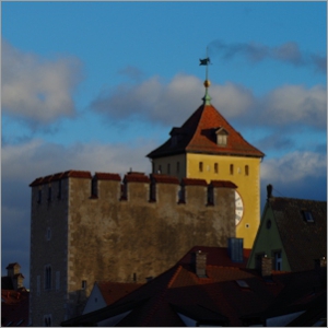 Blick auf die Altstadt Regensburg